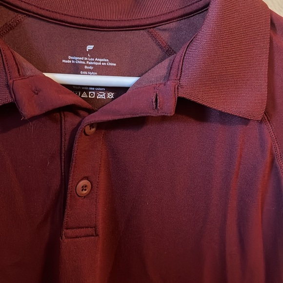 Fabletics men’s burgundy polo - Picture 3 of 6